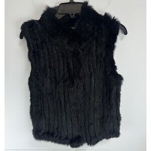 Haute Hippie Haute Hoodie Rabbit Fur Vest Size: Medium NWT $595